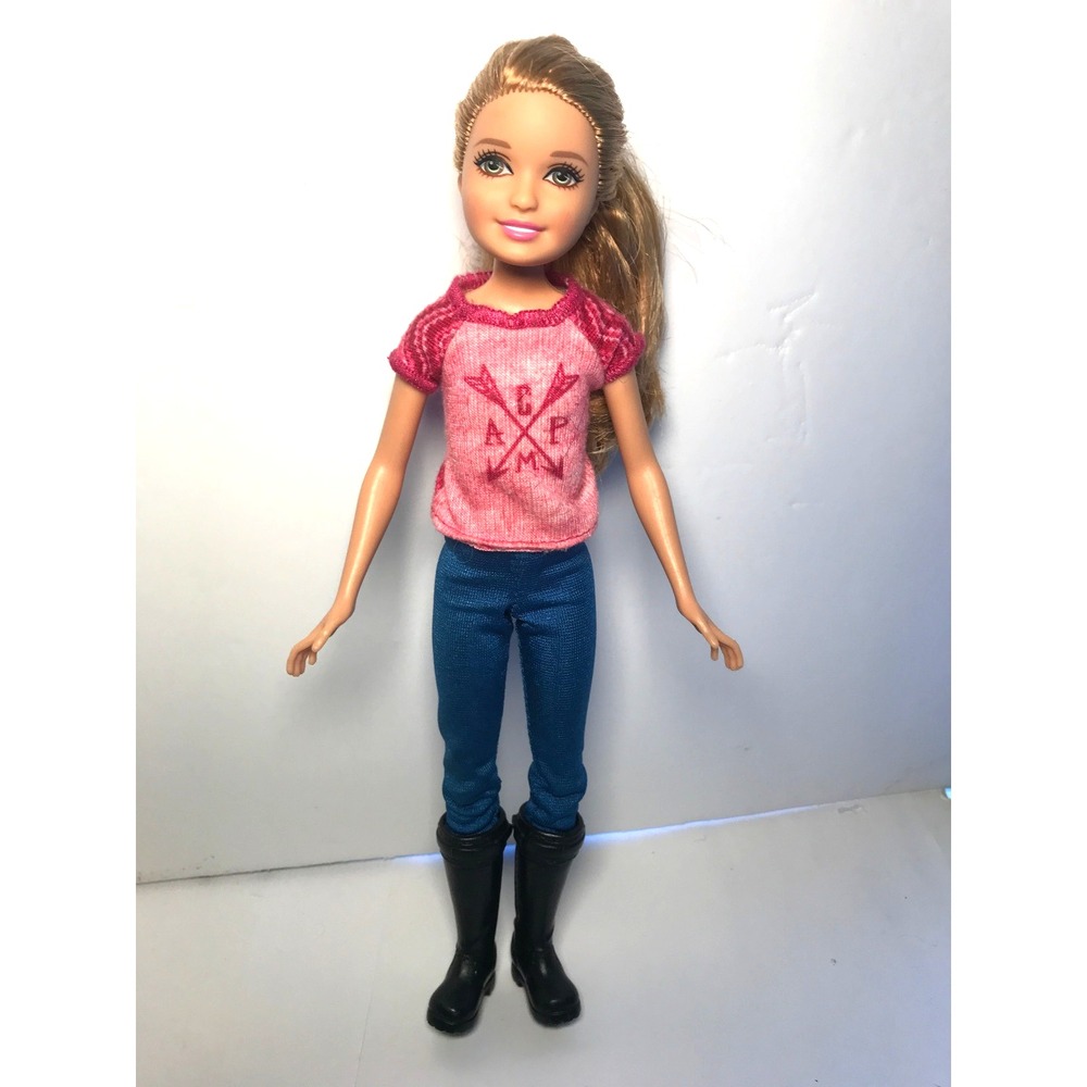 2016 Barbie Camping Fun Stacie Doll Articulated Knee Equestrian Boots DYX18
